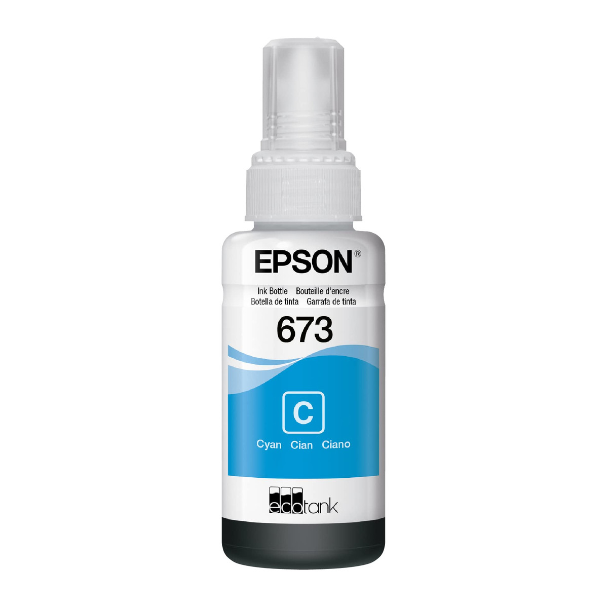 Botella de tinta Epson T673 Cian