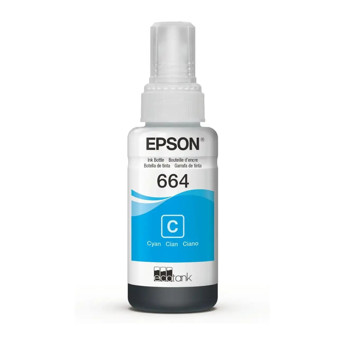Botella de tinta Epson T664 Cian