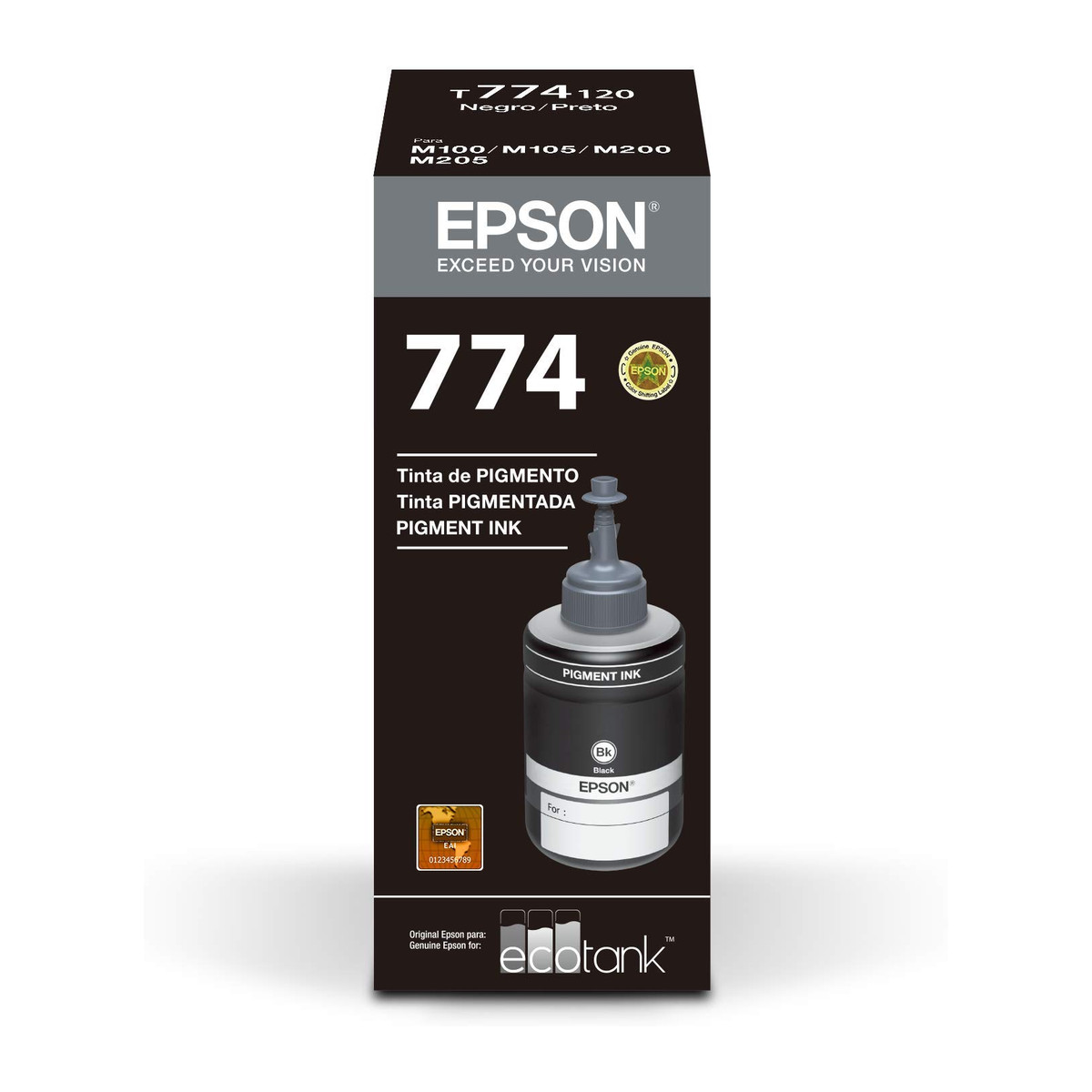 Botella de tinta Epson T774 Negro