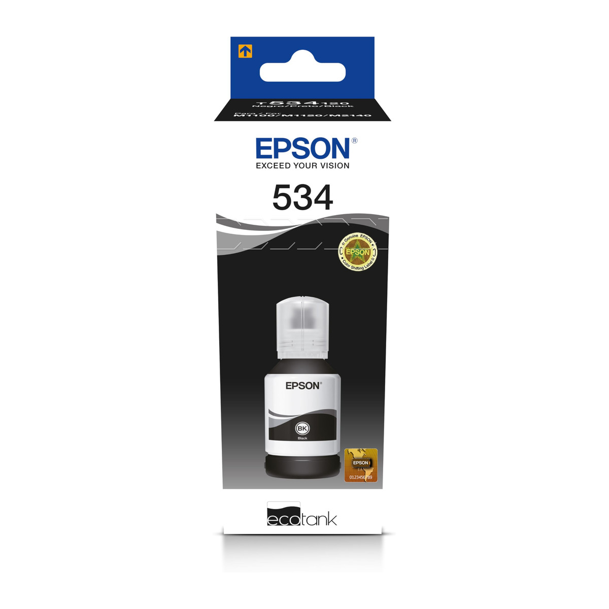 Botella de tinta pigmentada Epson T534 Negro