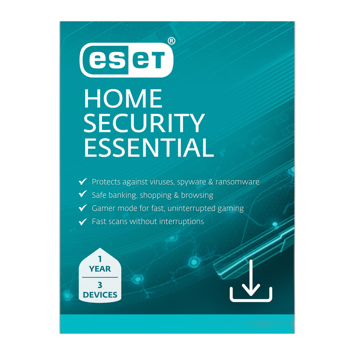Antivirus ESET Home Security Essential 3 dispositivos 1 año licencia digital