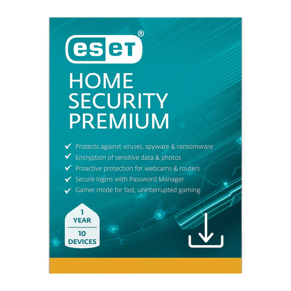 Antivirus ESET Home Security Premium 10 dispositivos 1 año licencia digital
