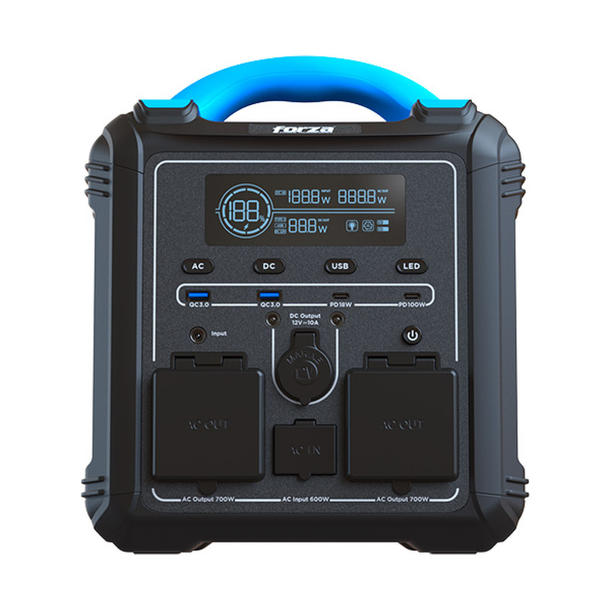 Estación de energía portátil Forza Titan FPP-T700 700 W Negro