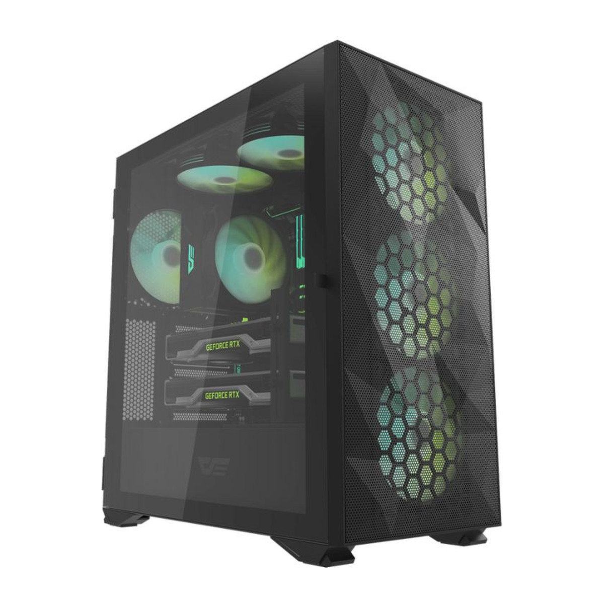 Gabinete DarkFlash DLX21 Mesh V3 E-ATX negro