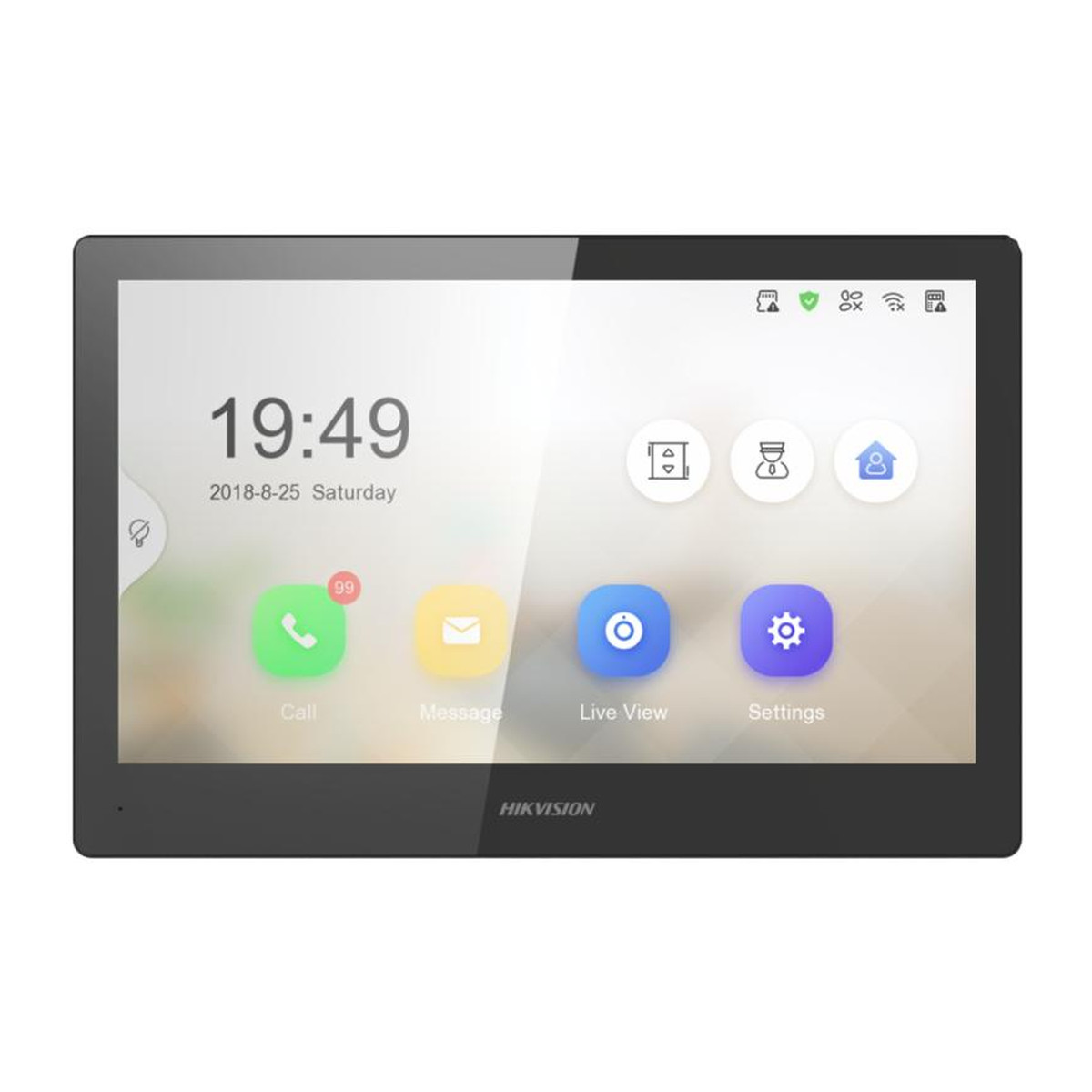 Estación interior IP Hikvision DS-KH8520-WTE1 con pantalla táctil de 10.1"