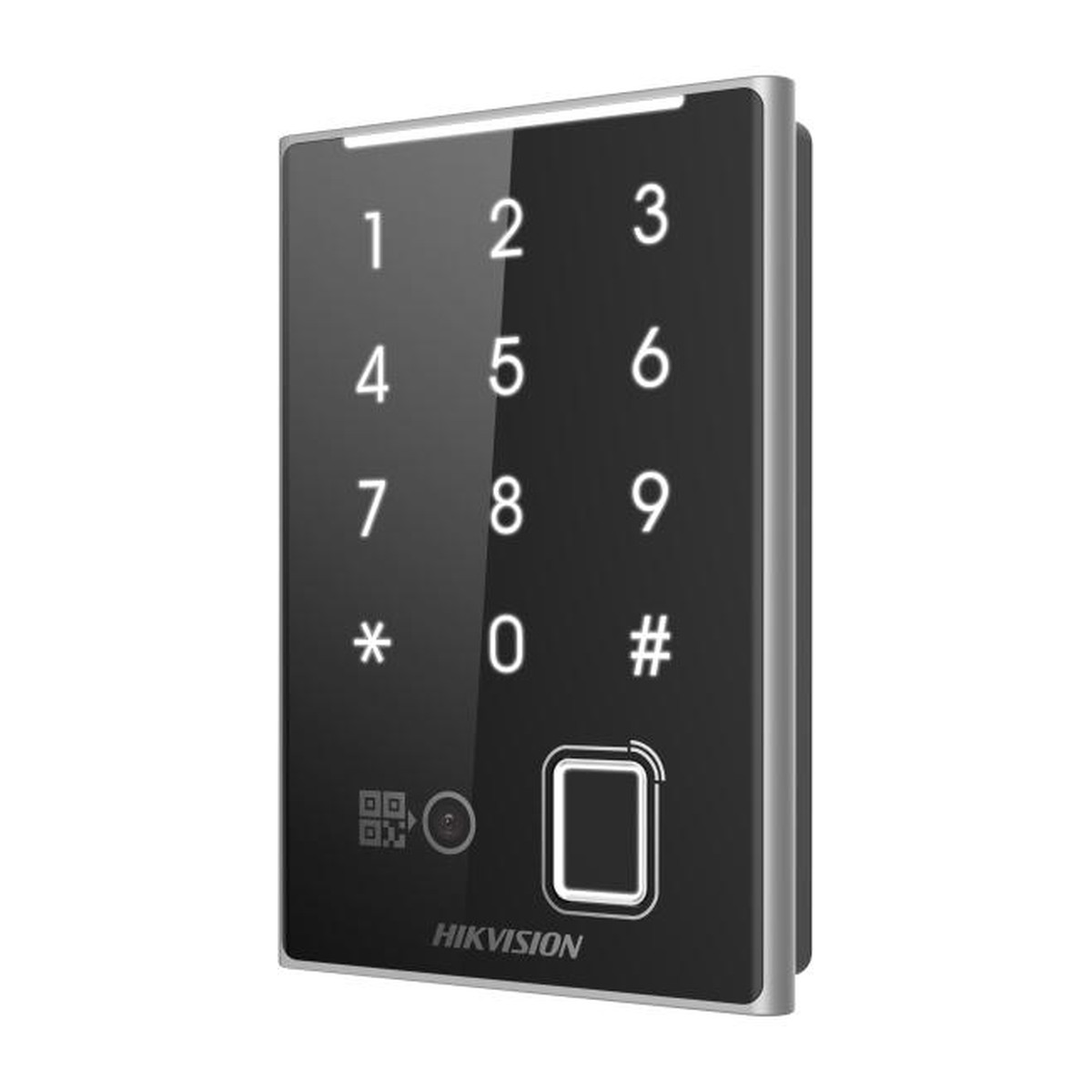 Lector de huellas y tarjetas Hikvision DS-K1109DKFB-QR con QR