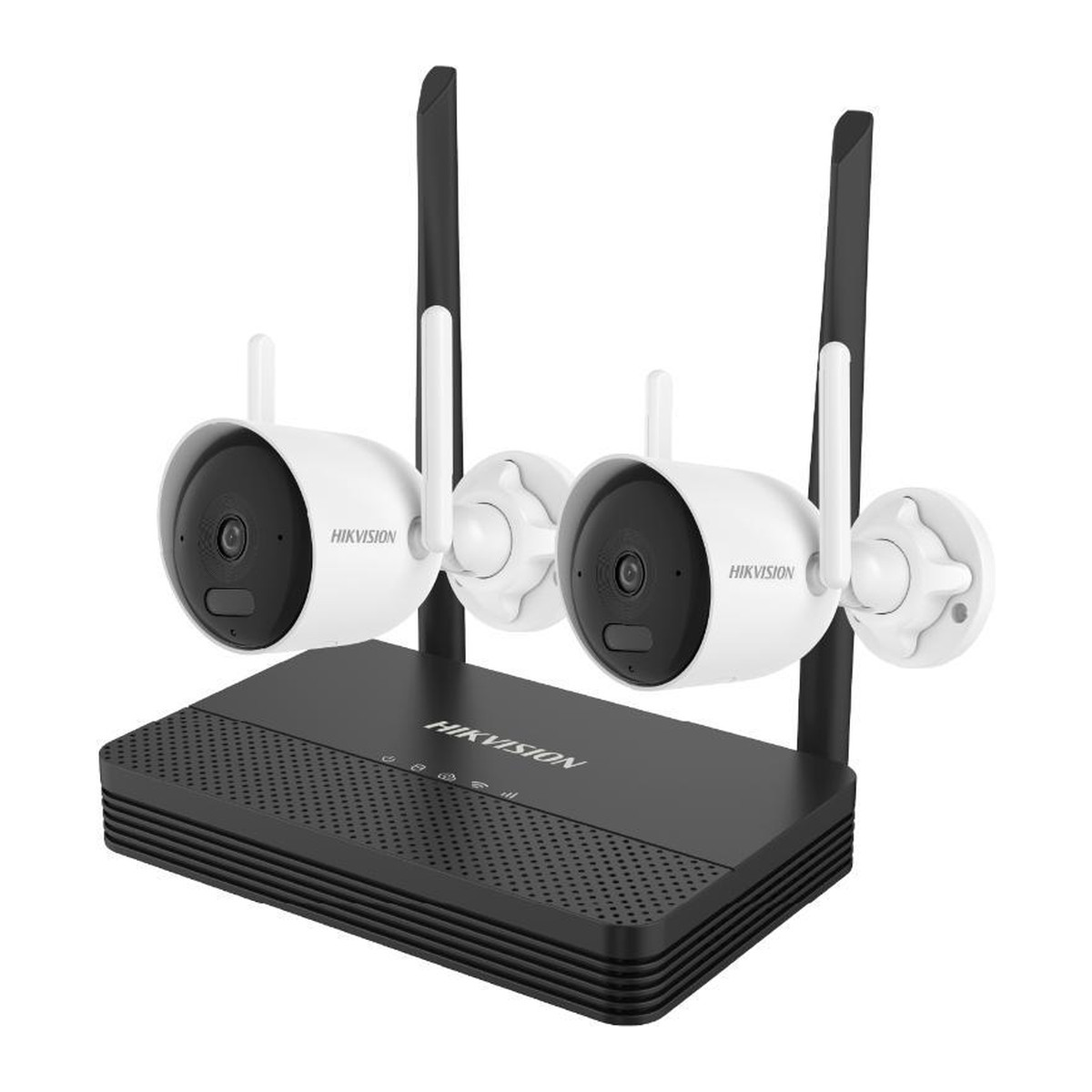 Kit de videovigilancia Wi-Fi Hikvision NKS424WBH con 2 cámaras bala de 4 MP y grabador NVS