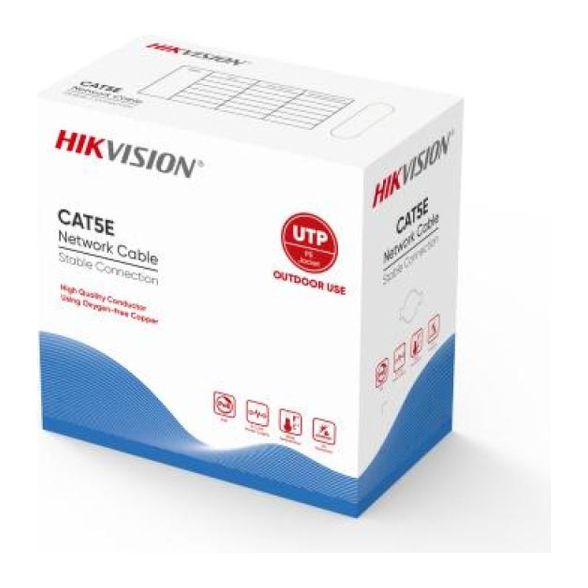 Cable de red para exteriores Hikvision DS-1LN5EO-UU/E Cat5e UTP 305 m Negro