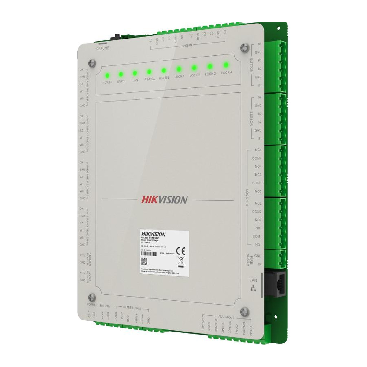 Controlador de acceso Hikvision DS-K2624X 4 puertas