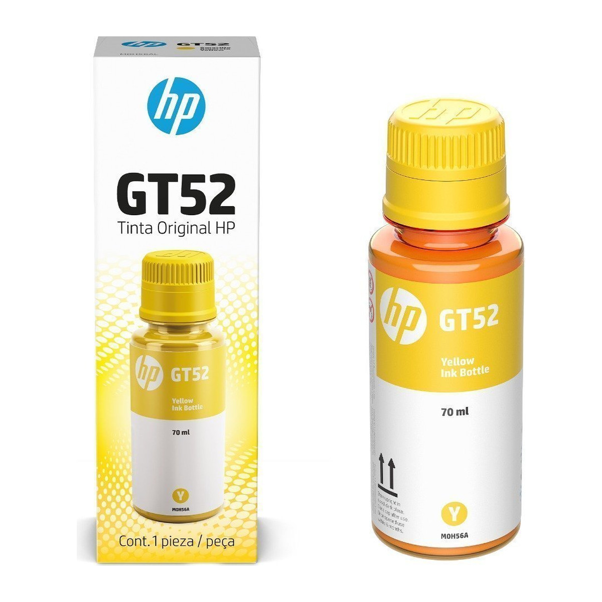 Botella de tinta HP GT52 Amarillo 70 ml