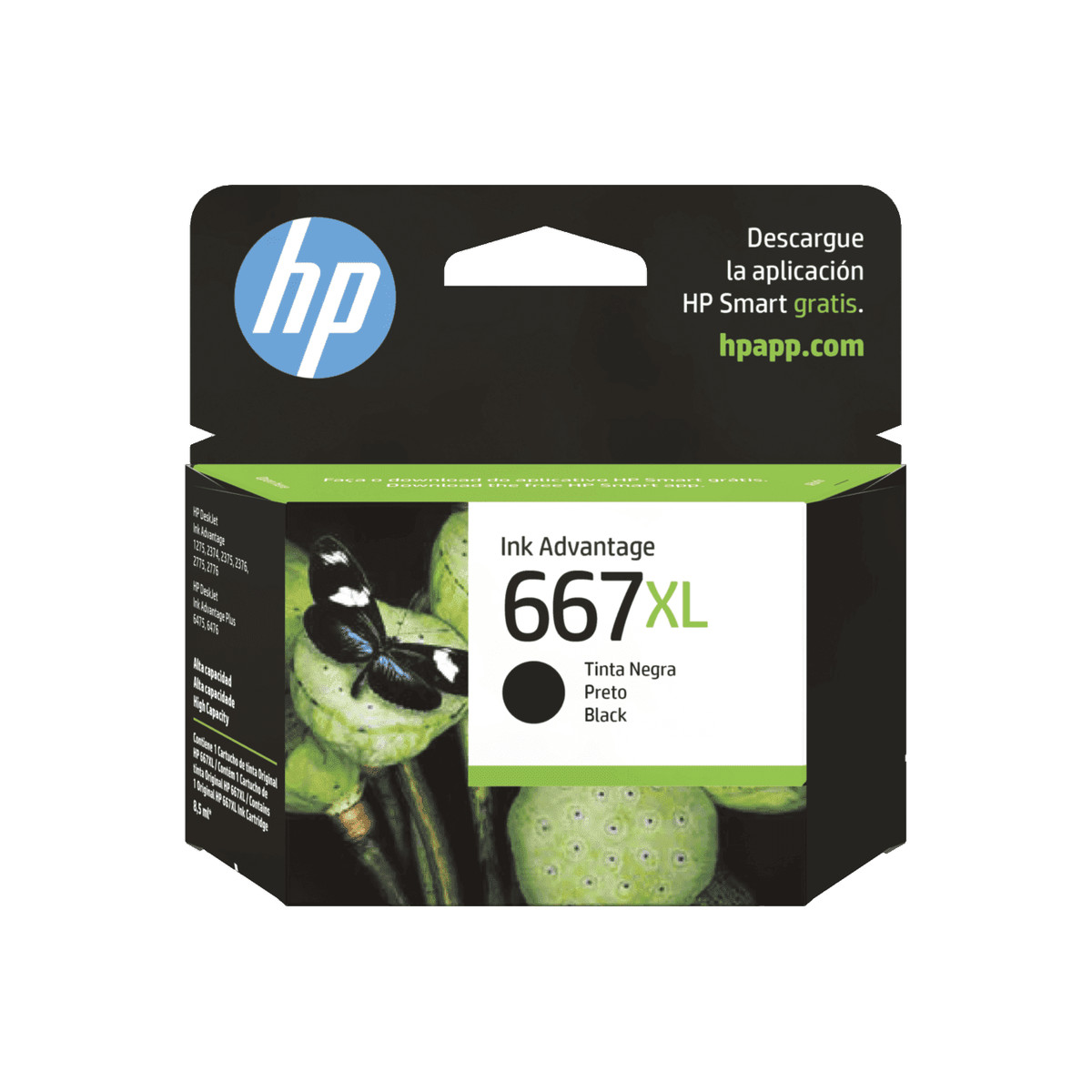 Cartucho de tinta HP 667XL Negro