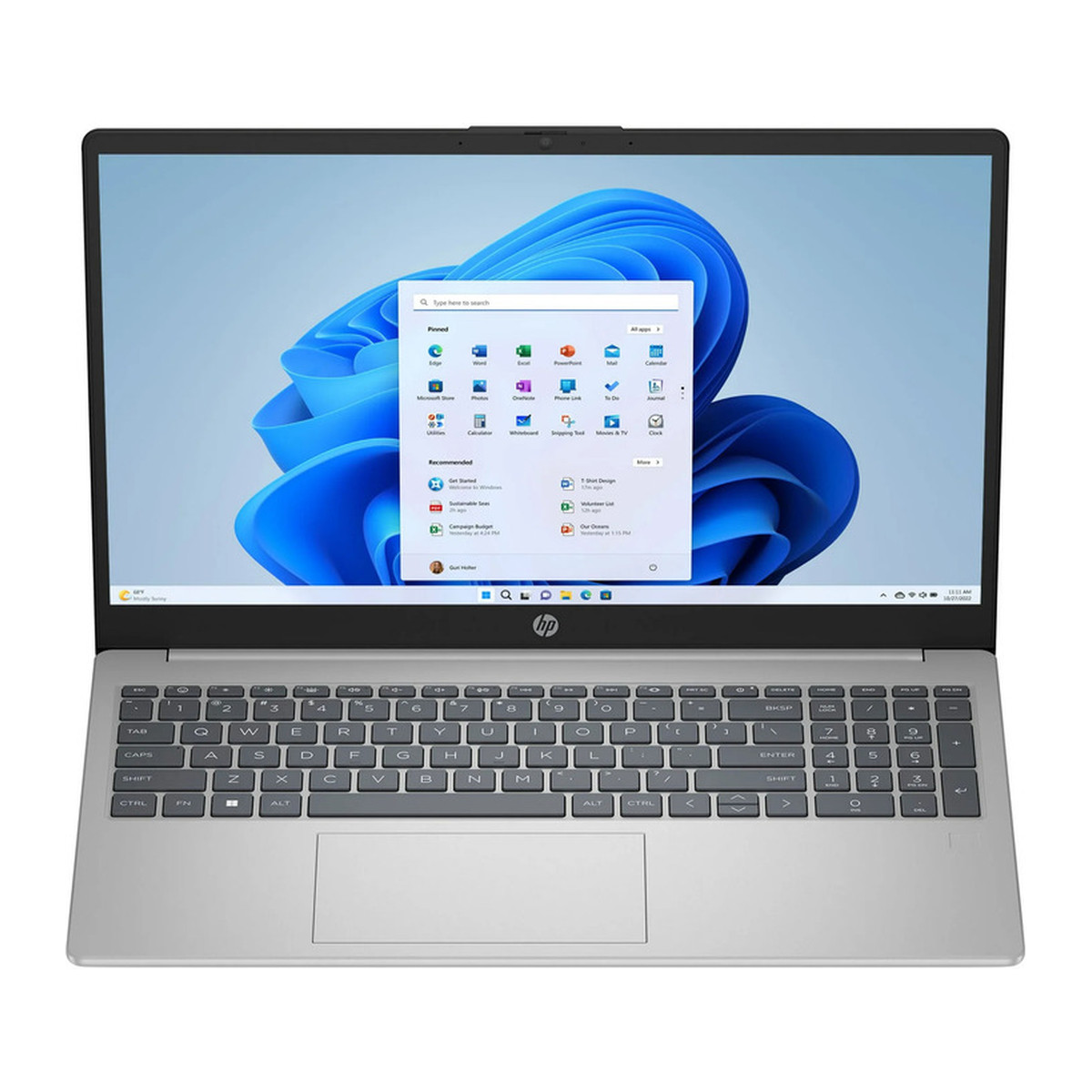 Laptop HP 15-fd2050wm 15.6" táctil Intel Core Ultra 5 225U 8GB RAM 512GB SSD Plateada Teclado inglés