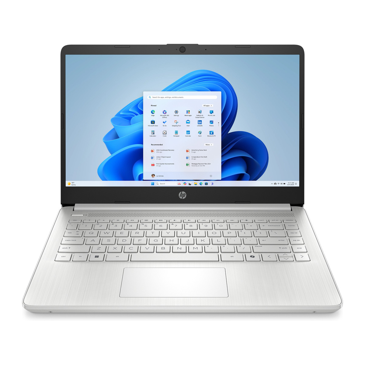 Laptop HP 14-dq6101dx 14" Intel N150 4GB RAM 128GB UFS Plateada Teclado inglés