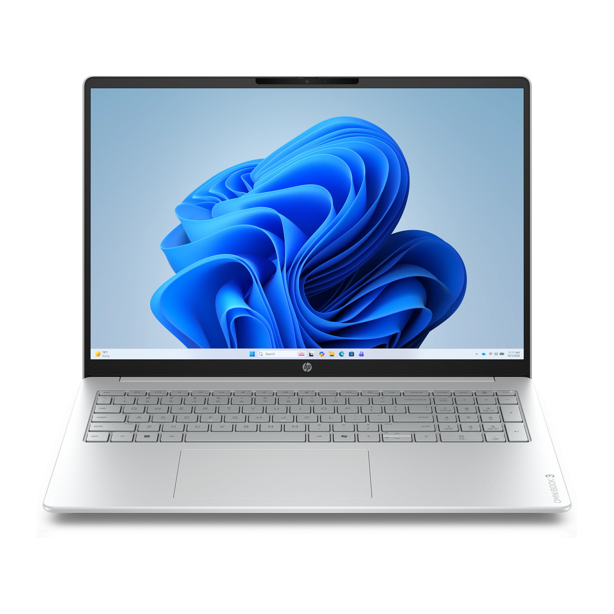 Laptop HP OmniBook 3 16-by0015dx 16" táctil AMD Ryzen 5 8GB RAM 256GB SSD Plateada Teclado inglés