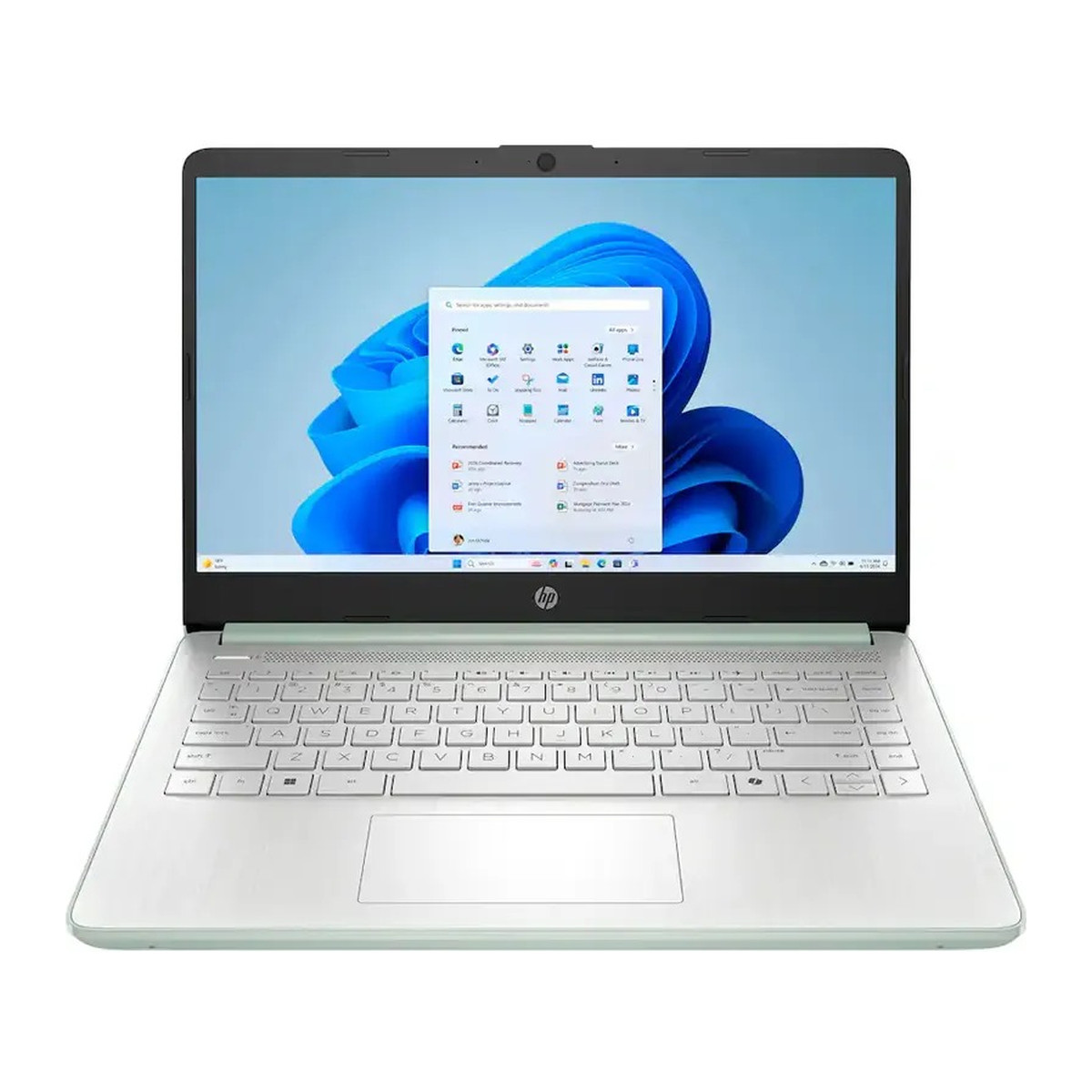 Laptop HP 14-DQ6103DX 14" N150 4 GB 128 GB UFS Verde sauce Teclado inglés