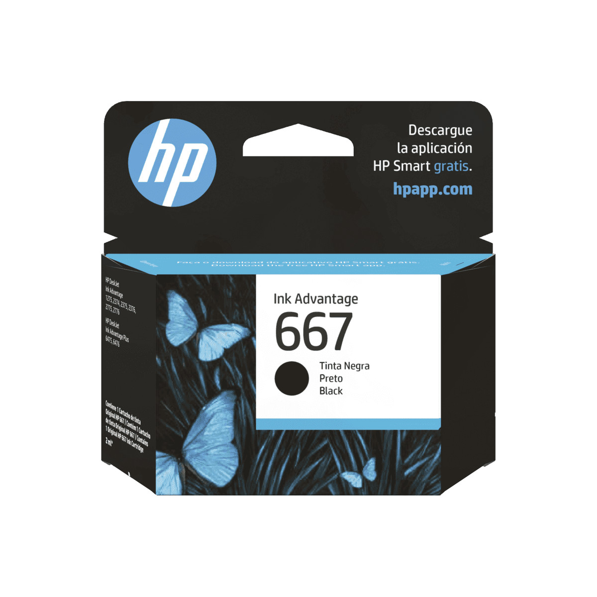 Cartucho de tinta HP 667 Negro