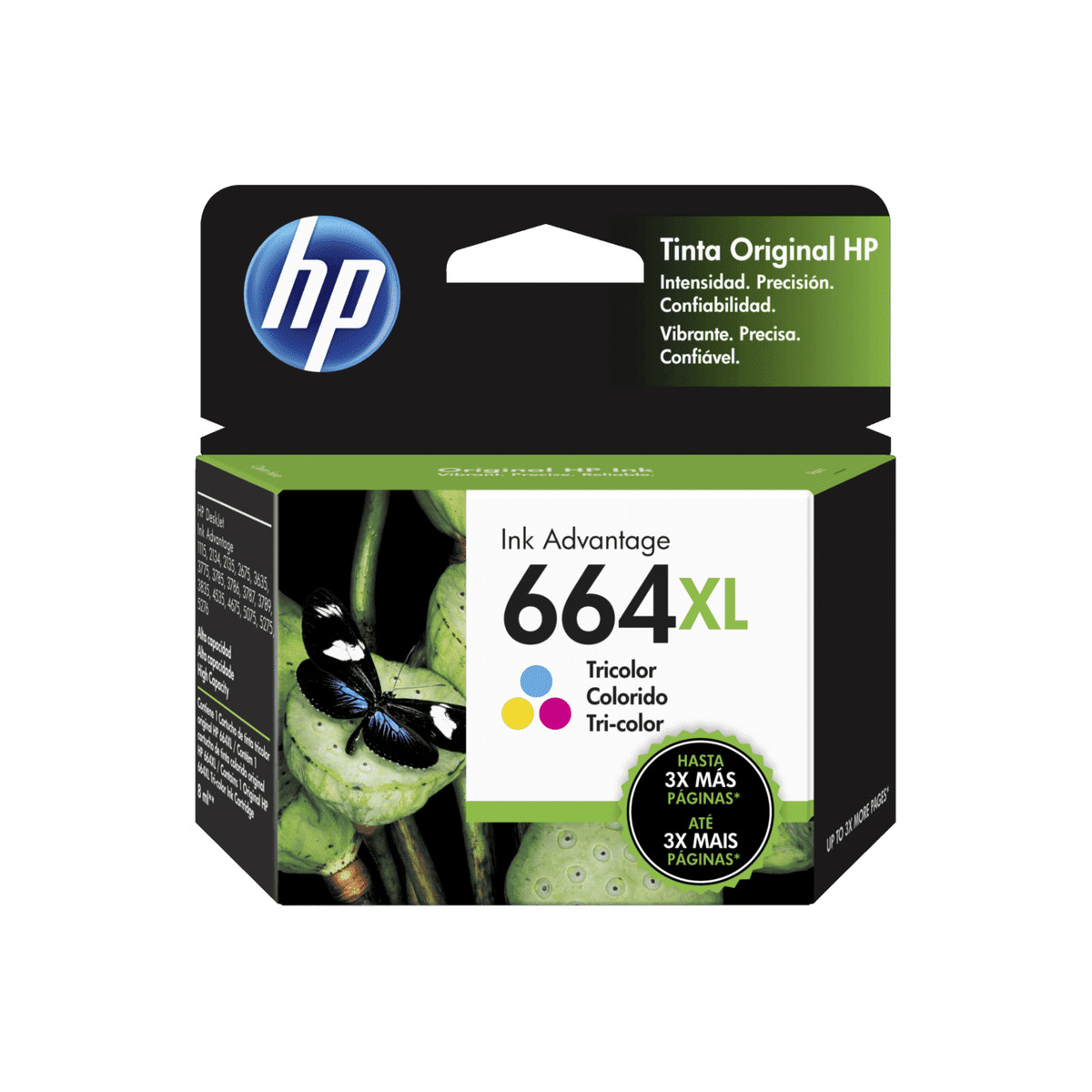 Cartucho de tinta HP 664XL Tricolor