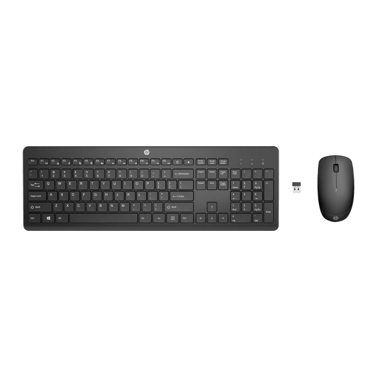 Teclado y mouse inalámbricos HP 18H24AA#ABM Negro