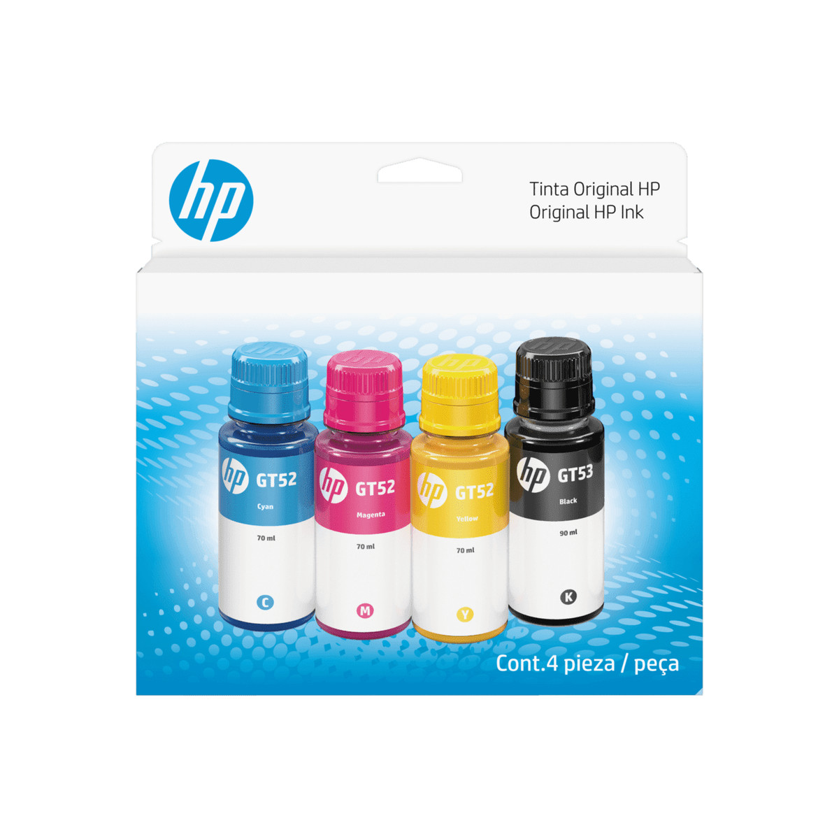 Tinta HP GT53/GT52 combo 4 unidades