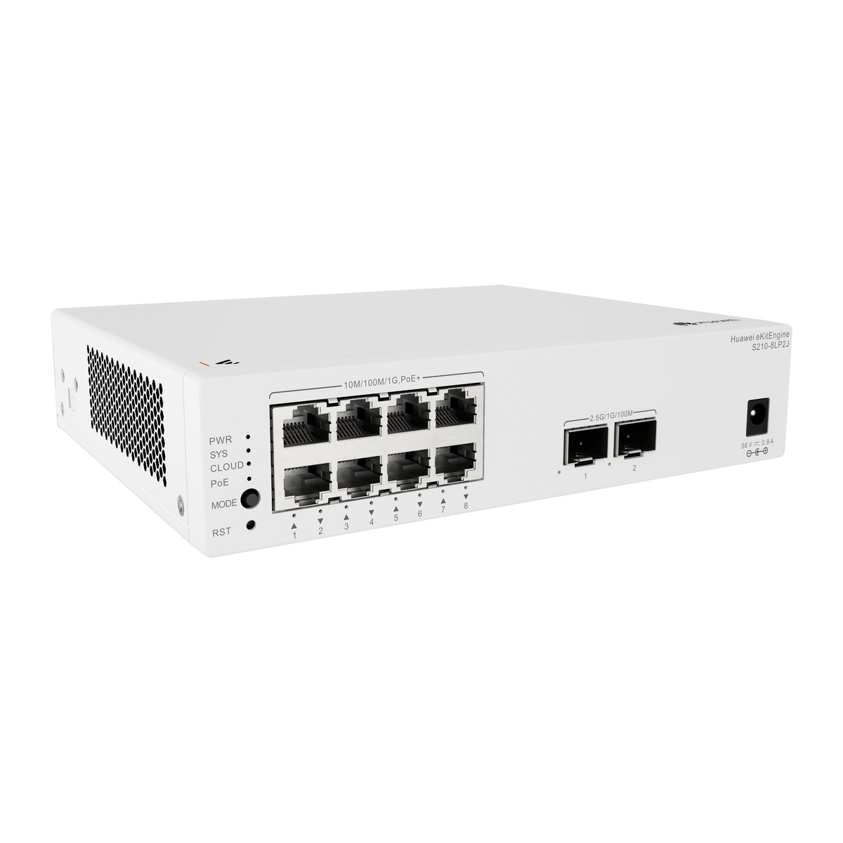 Switch Huawei S210-8LP2J 8 puertos PoE+ y 2 SFP 2.5G