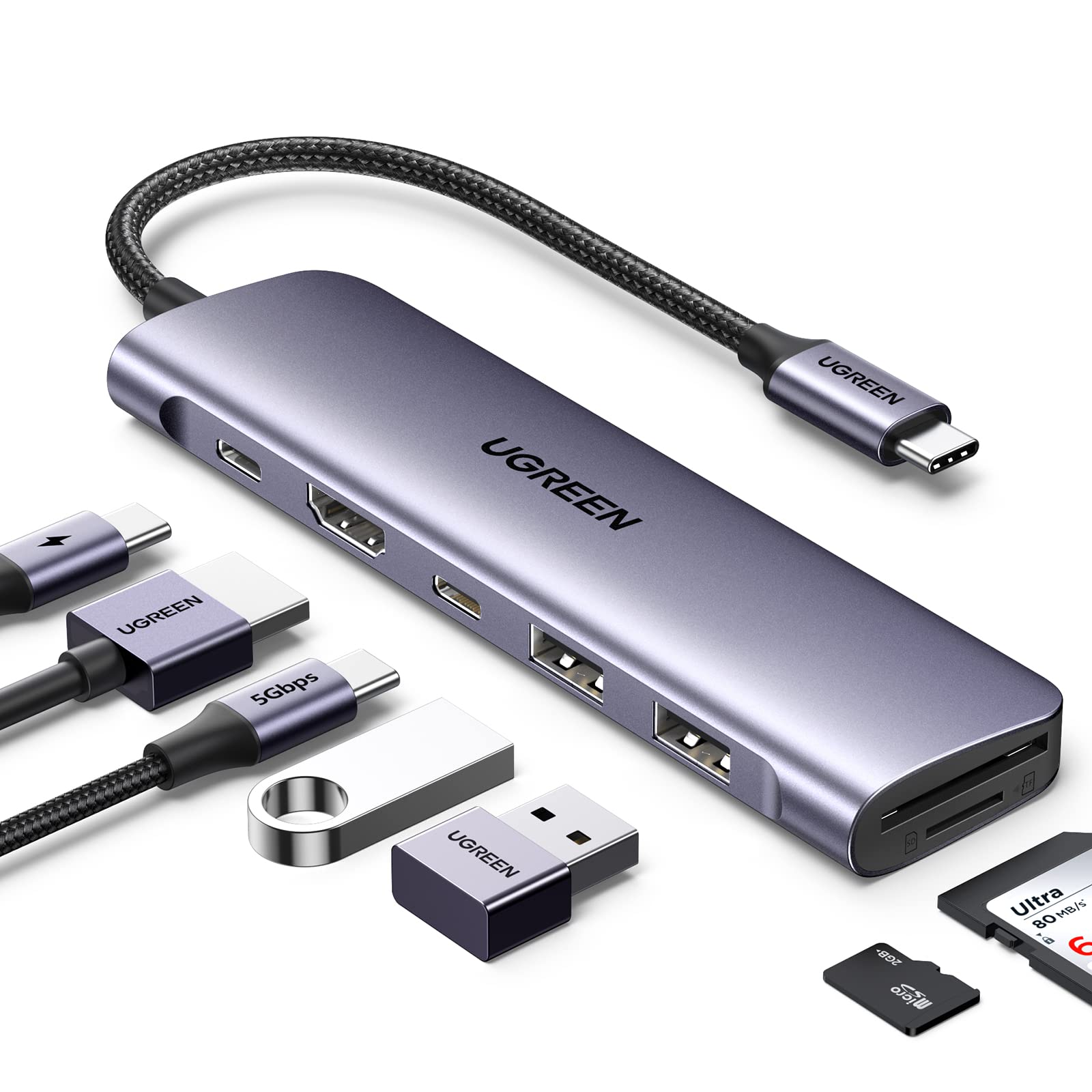 Hub USB-C Ugreen 7 en 1