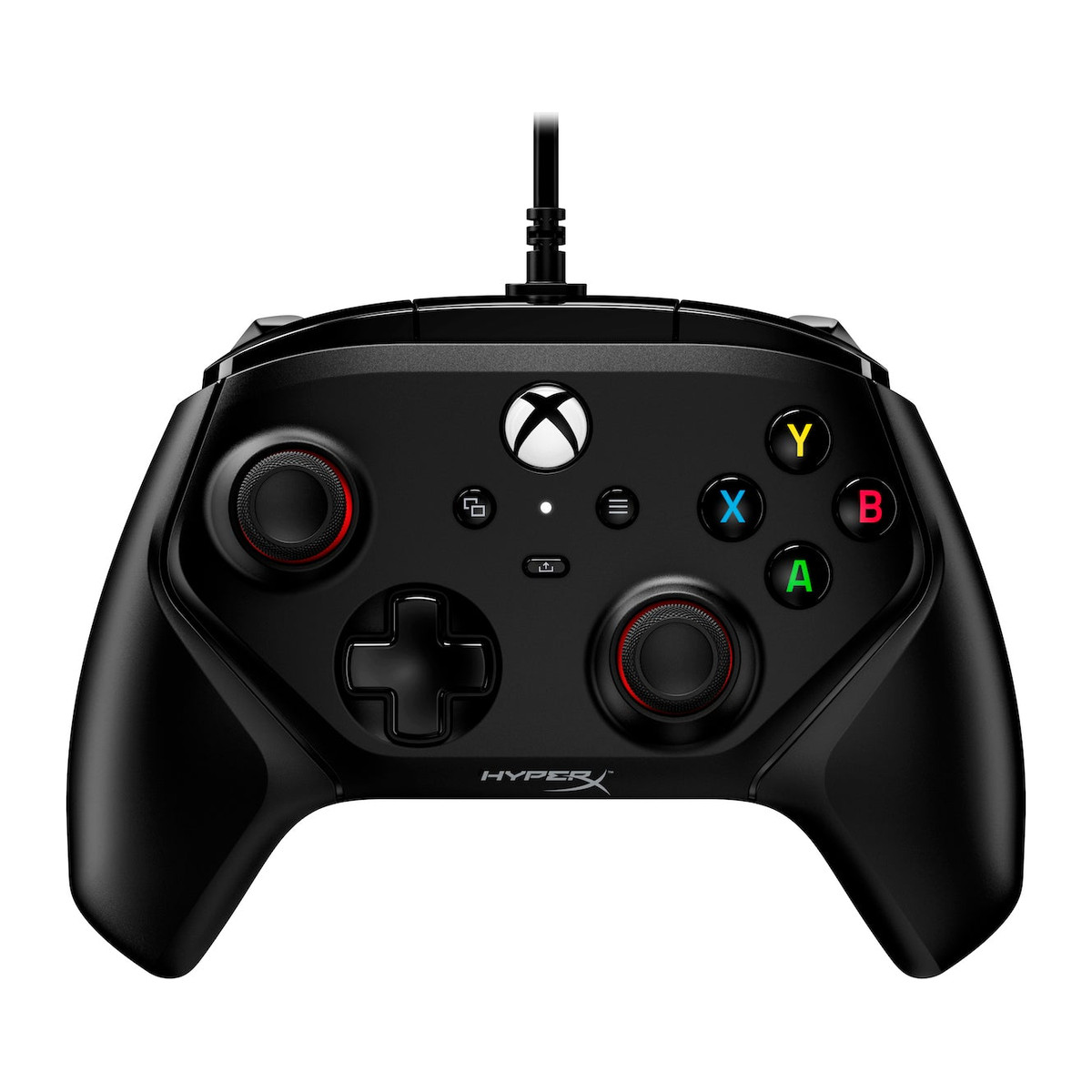 Control alámbrico HyperX Clutch Gladiate para Xbox y PC Negro
