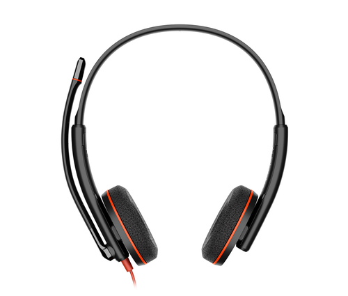 HP Poly Auriculares Poly Blackwire 3220 estéreo USB-C + adaptador USB-C/A (paquete)