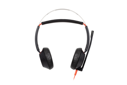 HP Poly Auriculares estéreo Poly Blackwire 5220 USB-C + Conector de 3,5 mm + Adaptador USB-C/A
