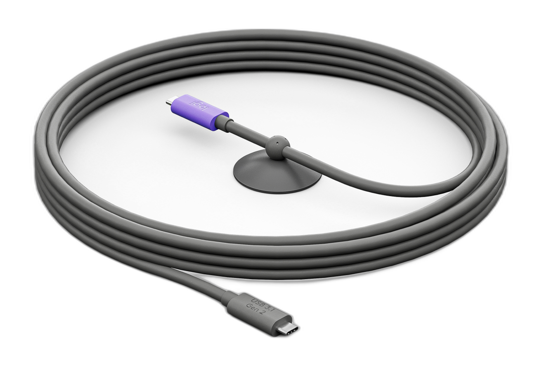 Logitech 952-000195 cable USB USB 3.2 Gen 2 (3.1 Gen 2) 5 m USB C Grafito, Violeta