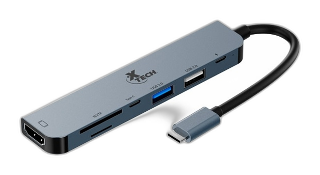 Xtech - Hub - 7 puertos - USB-C® 7-in-1 XTC-571