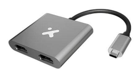Adaptador de video Xtech XTC-548 USB-C Dual HDMI 4K