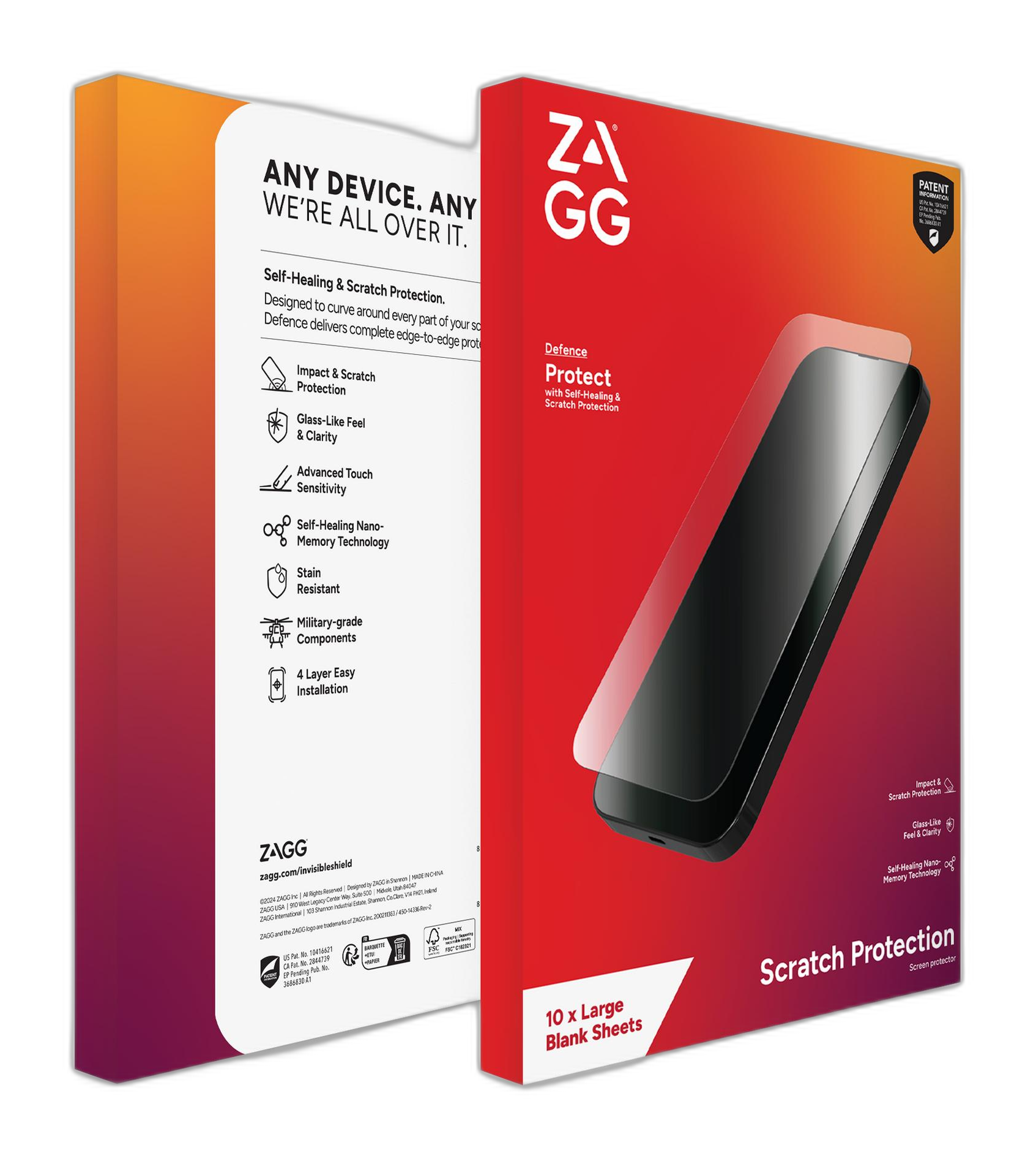 Protector de pantalla Zagg Defense M4/M12 para iPhone Small