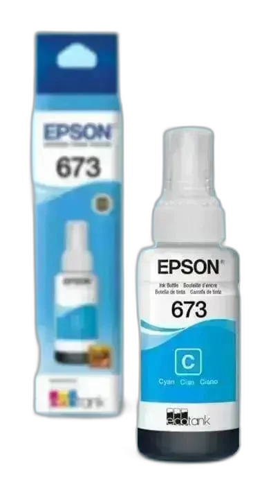 Epson T673 - Cián - original - recarga de tinta - para Epson L1800, L800, L805, L810, L850; EcoTank L1800