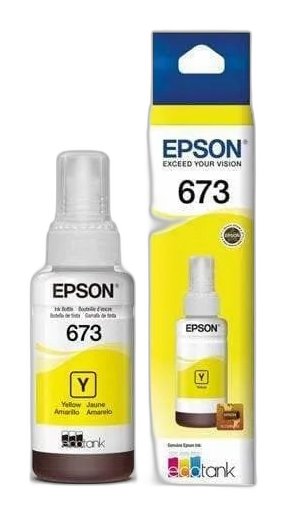 Epson T673 - Amarillo - original - recarga de tinta - para Epson L1800, L800, L805, L810, L850; EcoTank L1800
