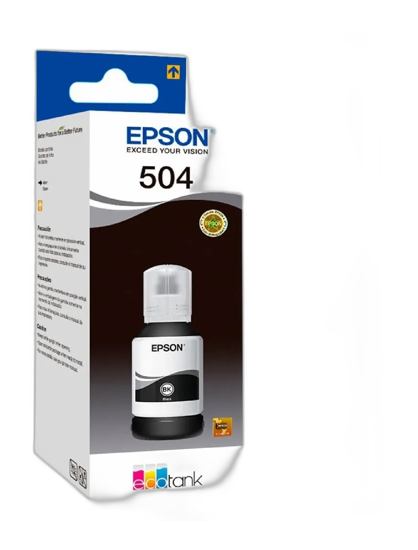 Epson 504 - 127 ml - negro - original - recarga de tinta - para EcoTank L4150, L4160, L4260, L6161, L6171, L6191, L6270; EcoTank ITS L4150, L4160