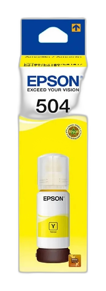 Epson 504 - 70 ml - amarillo - original - recarga de tinta - para EcoTank L4150, L4260, L6161, L6171, L6191, L6270
