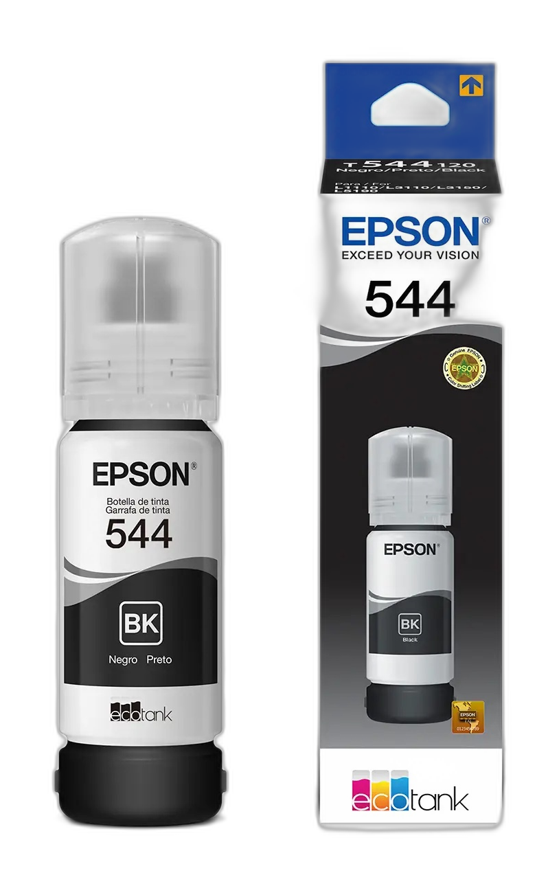 Epson 544 - 65 ml - negro - original - recarga de tinta - para EcoTank L1110, L1210, L3110, L3150, L3210, L3250, L3260, L5290