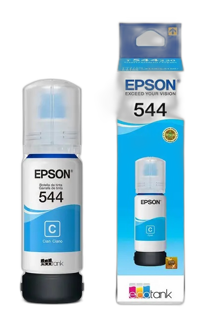 Epson 544 - 65 ml - cián - original - recarga de tinta - para EcoTank L1110, L1210, L3110, L3150, L3210, L3250, L3260, L5290
