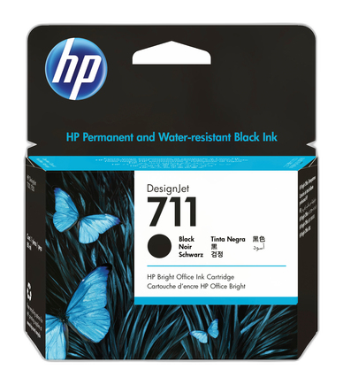 HP Cartucho de tina DesignJet 711 negro de 80 ml