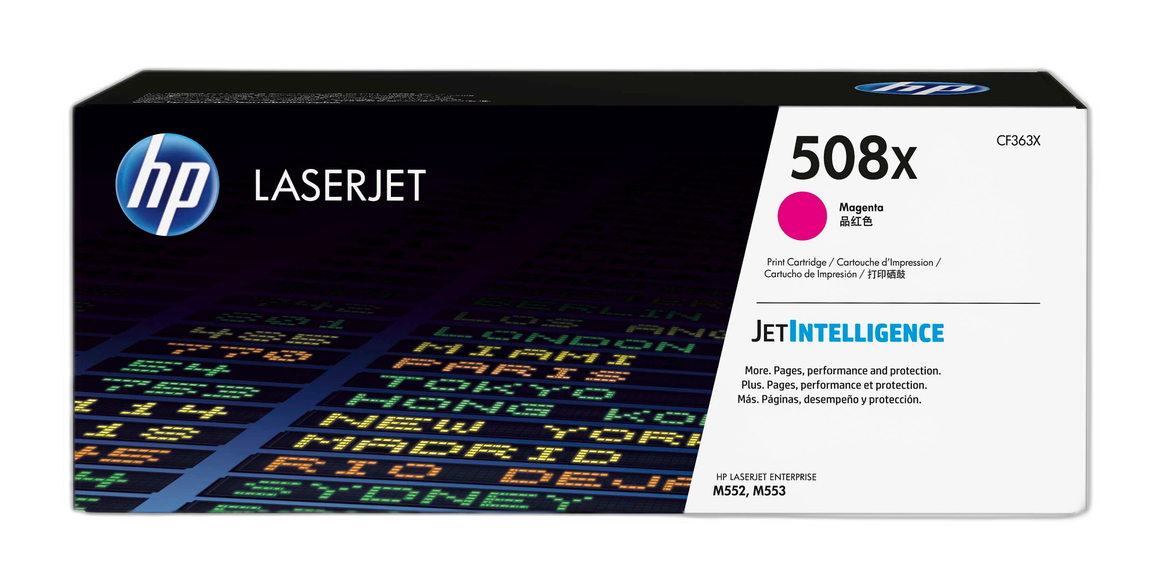 HP Cartucho de tóner original LaserJet 508X magenta de alta capacidad