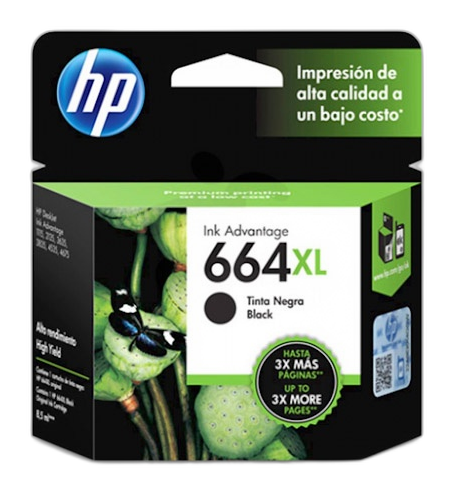 Cartucho de tinta HP 664XL negro