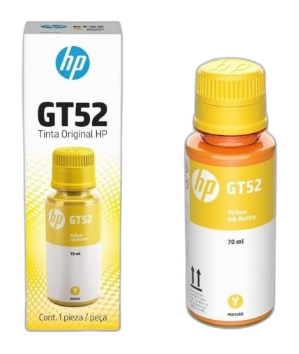 HP GT52 - 70 ml - amarillo - original - recarga de tinta - para HP 11X, 31X; Deskjet GT 58XX; Smart Tank 500, 51X, 530, 6001, 615, 70XX, 73XX, 76XX