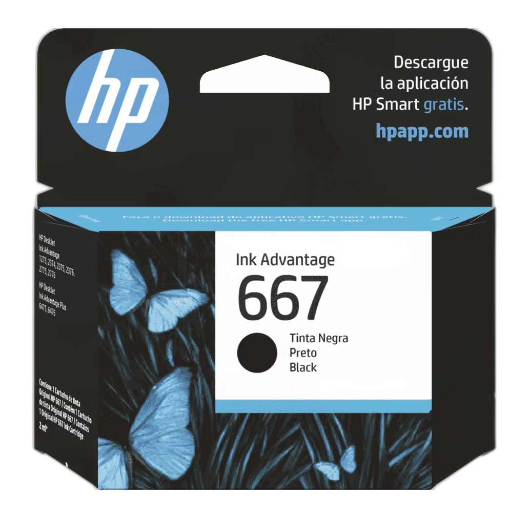HP - 667 - Ink cartridge - Black - 3YM79AL