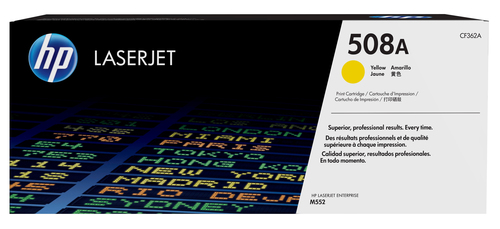 HP Cartucho de tóner original LaserJet 508A amarillo