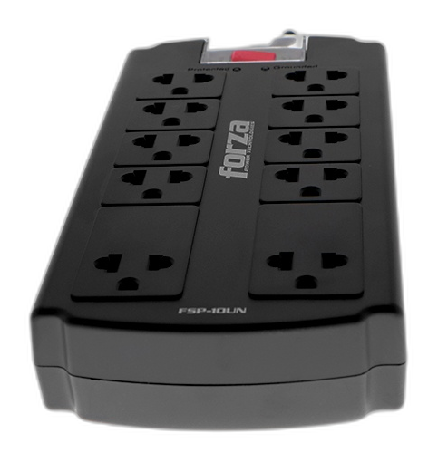 Supresor de sobretensión Forza 10 tomas 110/220V