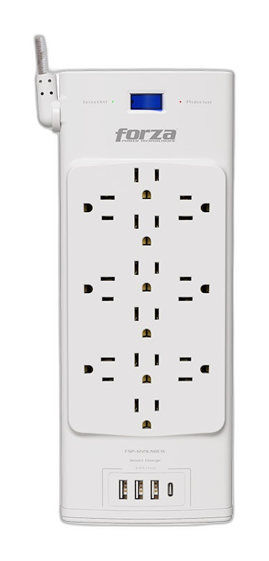 Surge protector Forza AC 110/220 V 12 Tomas de Corriente 3-USBA/1C 2700J