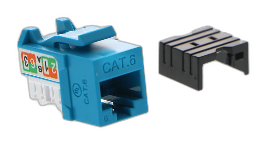 Conector Keystone Cat6 Nexxt Solutions sin blindaje azul