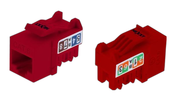 Conector Keystone Cat6 rojo