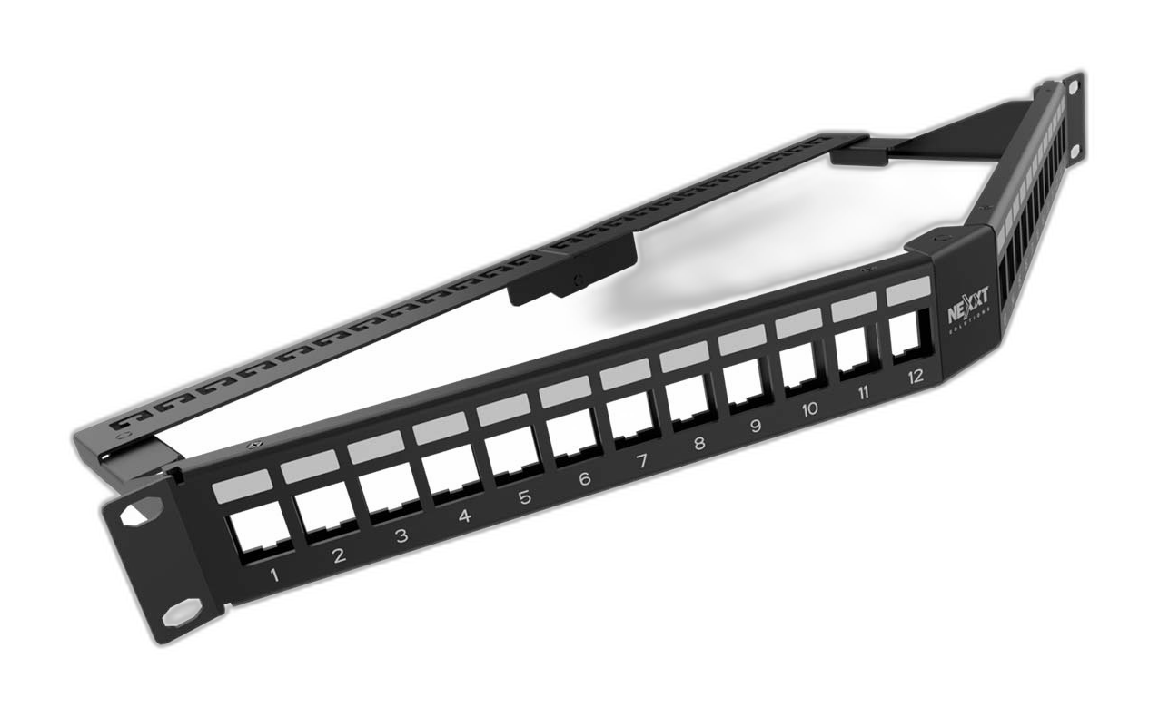 Panel de parches Nexxt 24 puertos 1U negro