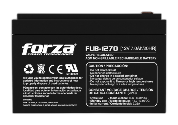 Forza FUB-1270 - Batería - 12V - 7 Ah